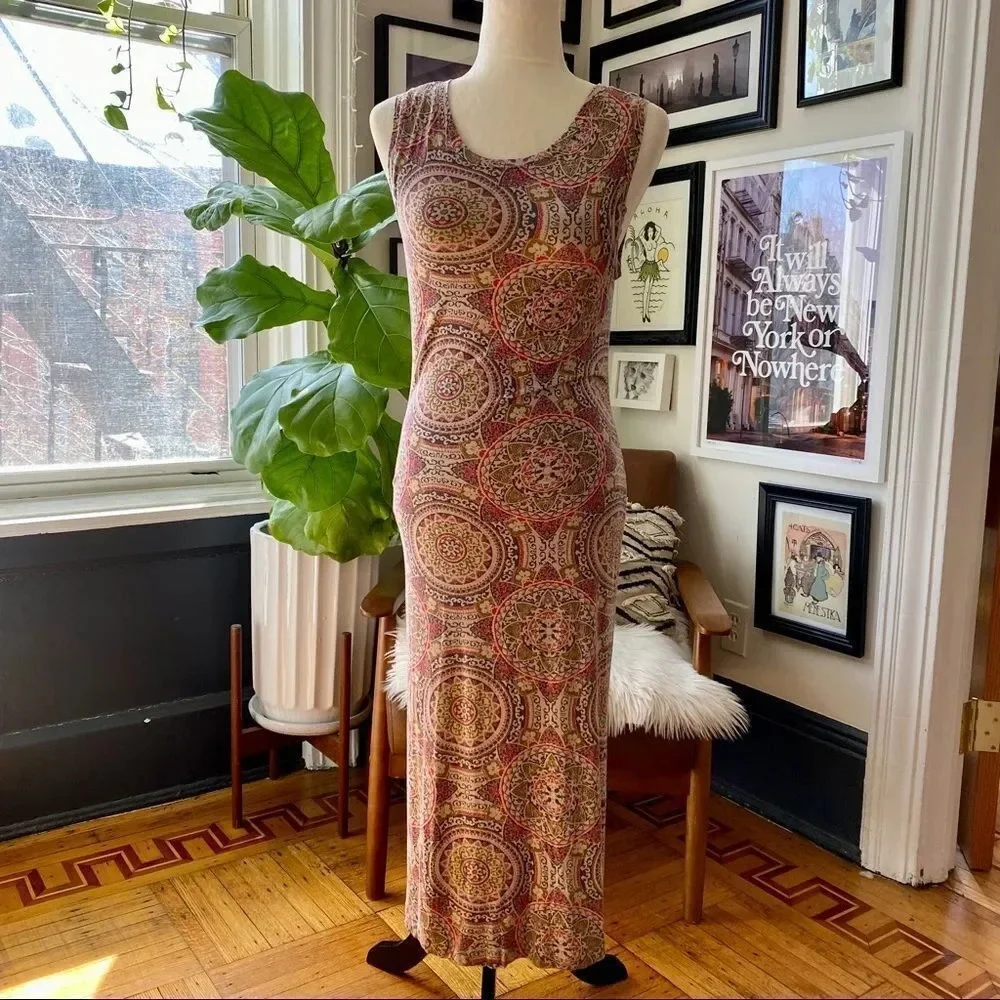 Free People‎ Mandala Bodycon Midi Dress - Picture 2 of 8